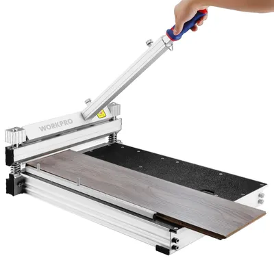 Immagine prodotto di Taglierina per laminato e vinile - 340 mm - Angoli regolabili - Lama in acciaio al tungsteno - Taglio fino a 16 mm