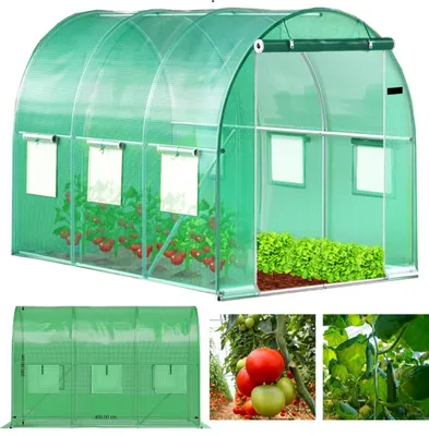 Zdjęcie produktu dla Szklarnia tunel ogrodowy foliowy 4x2,5x2 m 10 m² metalowy stelaż folia UV