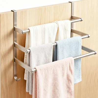 Image de Porte-serviettes extensible, 45-82 cm, en acier inoxydable SUS304