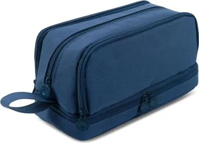 Produktbild von Famanu Stifteetui mit 4 Fächern - multifunktionales Etui für Erwachsene und Kinder - Oxford-Stoff - marineblau