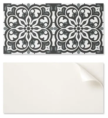 Productafbeelding van Zelfklevende vinyltegels met bloemenmotieven en ornamenten, 10 x 40 x 20 cm