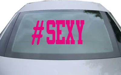 Produktbild von Indigos UG - Aufkleber Heckscheibe & Motorklappe DE6359 - pink - 600x285 mm - Sexy - Auto Scheiben Fenster Heckklappe Tuning Racing JDM - Die cut