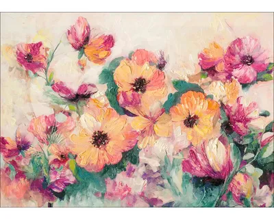 Produktbild von Leinwandbild Original Colored Flowers VI 70x50 cm