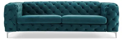 Produktbild von Chesterfield Sofa Dreisitzer Grün Kreative Möbel Textil Stoff Wohnzimmer