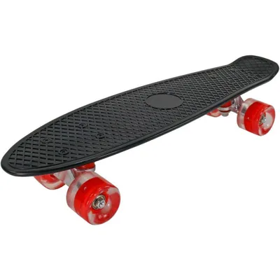 Produktbild von Pennyboard s LED kolečky, 56 cm BLACK/RED