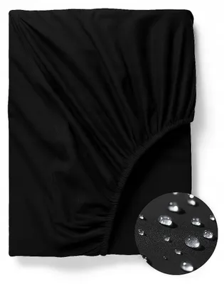 Produktbild von Fitizzio Spannbettlaken wasserdicht 90x200 cm schwarz