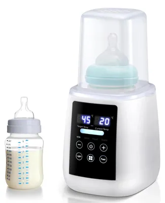 Zdjęcie produktu dla Elektryczny podgrzewacz do butelek 6 w 1 - podgrzewacz i sterylizator - szybkie nagrzewanie - cyfrowy timer - regulacja temperatury - automatyczne wyłączanie - wtyczka EU 220V - biały
