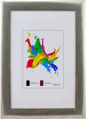 Produktbild von Denver Holz Bilderrahmen Wanddeko Collage Poster Bilder Foto Rahmen - Farbe: Silber | Format: 21x30