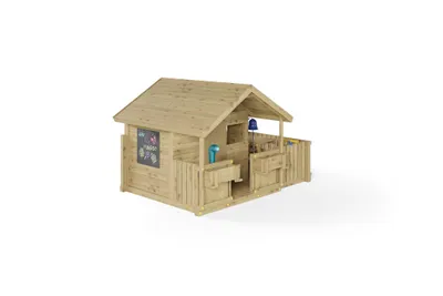 Produktbild von Fungoo SUNNY BANDCORNER KDI Kinderspielhaus mit großer Terrasse und Picknicktisch, Tafel, Periskop