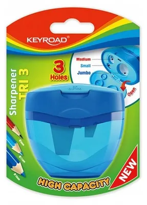 Produktbild von Keyroad Dreifach-Spitzer mit Behälter Kunststoff