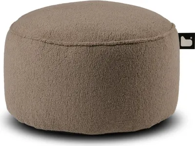 Productafbeelding van Extreme Lounging - b-poufe teddy - ronde poef - voor binnenshuis - zacht en comfortabel - 60x40 cm - Mink