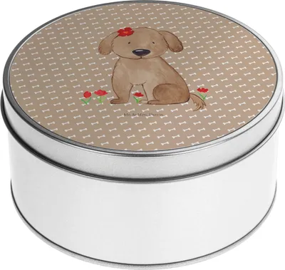 Produktbild von Mr. & Mrs. Panda gebäckdose Hund Dame - Hundeglück - Geschenk, Hunde, Blechdose, Liebenswert, Frauchen, keksdosen, Keksdose, Dose, zuckerdose, Liebe, Vorratsdosen