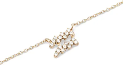 Produktbild von Daniel Wellington Kristall Sternzeichen Kette Gold Wassermann Halskette DW-DW00400929