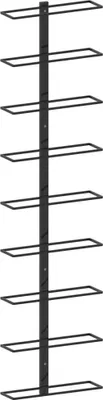 Produktbild von vidaXL Wand-Weinregal für 9 Flaschen Schwarz Eisen