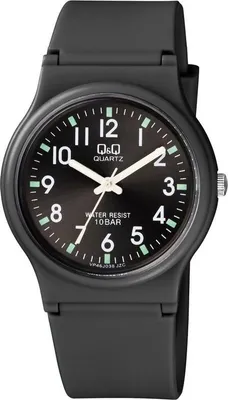Produktbild von Q&Q Herren Armbanduhr Analog VP46J038Y Kunststoff schwarz 34 mm 10 ATM