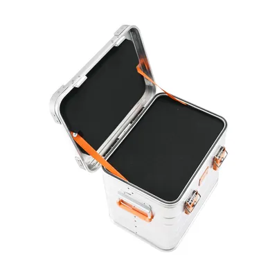 Produktbild von ALUBOX® Aluminium Transportbox 31L mit Würfelschaum & Zylinderschlössern, stapelbar