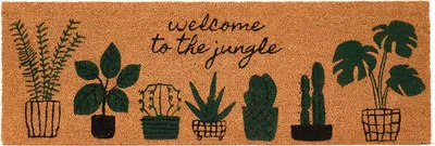 Image de GIFTDECOR | Paillasson - 40 x 120 cm - Porte d'entrée - Tapis d'entrée - Motif végétal