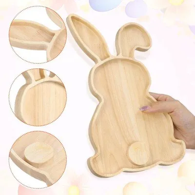 Immagine prodotto di Esclusivo vassoio da tavolo in legno per due persone, modello "Regina", con topolino natalizio e piatto di salsicce arrosto