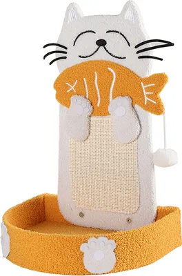Produktbild von 360Home Kratzbrett für Katzen aus Sisal Klettergerüst für Katzen weiß