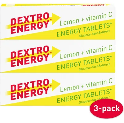 Obrázek produktu pro Balení s příchutí Dextro Energy Lemon 3, 3 x 47 g, celkem 141 g