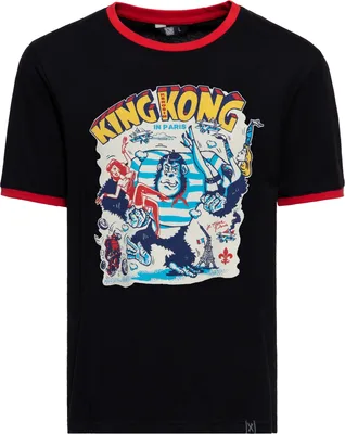 Produktbild von KING KEROSIN Ringer T-Shirt Mit Artwork-Motiv Paris Schwarz L