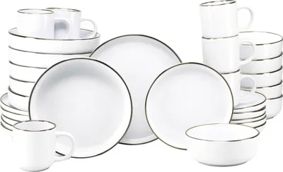Produktbild von CreaTable, 24799, Nordic Festive Weiss, Kombiservice 30-tlg, Steinzeug