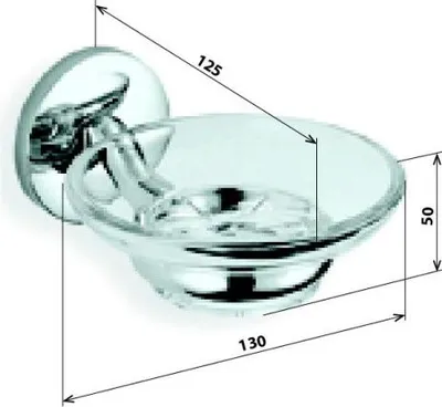 Image de Porte-savon Bemeta Alfa en verre sablé/chrome