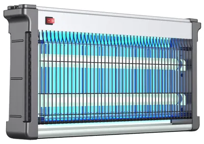Produktbild von Profi-LED UV-Insektenvernichter (bis 80m²), Alu-Rahmen -  Zuverlässiger Fliegenvernichter für Gastronomie, Terrasse & Haushalt, ungiftig, energiespare