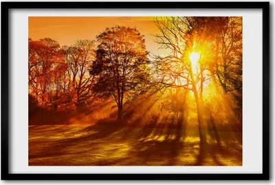 Produktbild von Bild 60x40 MDF-Rahmen, Wandkunst Sonnenuntergang