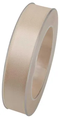 Produktbild von Doppelsatin Stoffband Schleifenband 25mm (1m=0,32EUR) creme 25m Rolle Goldina