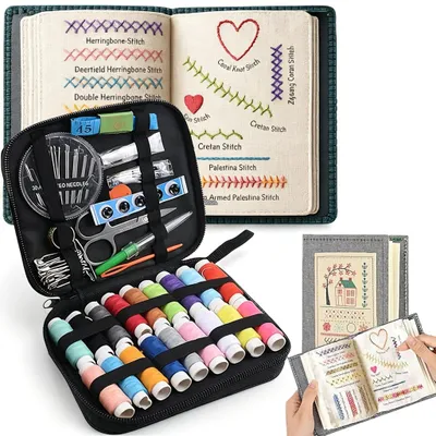 Stickbuch-Set mit 106 Mustern, DIY-Stickerei für Anfänger