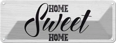 Produktbild von vianmo Blechschild 10x27 cm Home Sweet Home