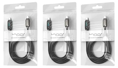 Imagen del producto de Cable USB-C, carga rápida de 240W, diseño duradero, 3 unidades, 2 metros, conector USB-C a USB-C
