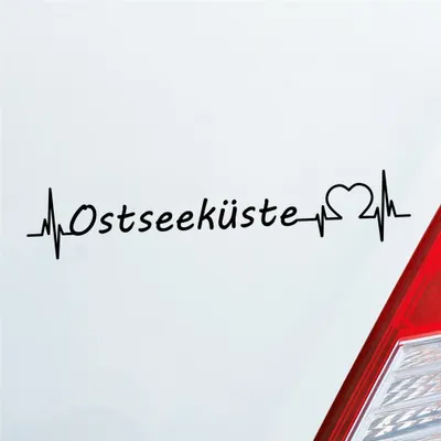 Produktbild von Auto Aufkleber Ostseeküste 19x5 cm Schwarz Matt Sticker Heckscheibenaufkleber