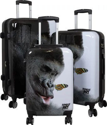 Produktbild von Kofferset Trolleyset 3 teilig Gorilla Polycarbonat Hartschale Motivkoffer