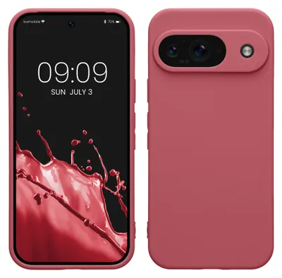 Produktbild von kwmobile Handyhülle für Google Pixel 9 Hülle - weiches Handy Silikon Case - Schutzhülle Cover - Dark Rose