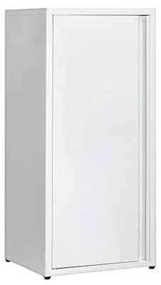 Zdjęcie produktu dla Szafka metalowa biała do przechowywania z drzwiami regulowane półki 87X40CM