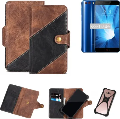 Produktbild von K-S-Trade Handy Hülle Schutz Hülle Schutzhülle Bookstyle Case kompatibel mit Nubia Z17 mini S Handy Cover Hülle Schutztasche 1x