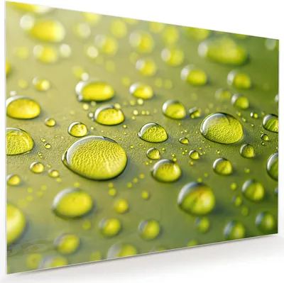 Produktbild von Glasbild 120x90cm in XXL für Wohnzimmer, Schlafzimmer Motiv Wassertropfen anschaulich