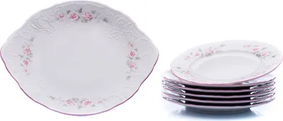 Produktbild von Thun 1794 Bernadotte, Tortengarnitur, rosa, rosa Streifen