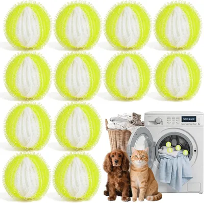 Produktbild von Tierhaarentferner Waschmaschine 24 Stücke – Wiederverwendbar Fusselbälle Haarfänger, Waschmaschinen-Fusselentferner & Tierfell-Wäschefänger, Entfernt Tierhaare,Fusseln&Flusen, Flusensiebe für Wäsche