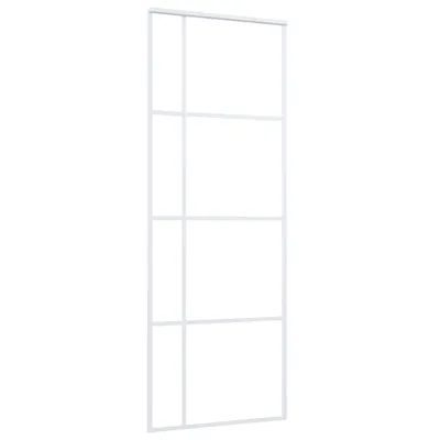 Zdjęcie produktu dla vidaXL Drzwi przesuwne ESG szkło i aluminium 76x205 cm biały