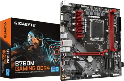Produktbild von Gigabyte B760M GAMING DDR4 - Intel - LGA 1700 - Intel® Celeron® - Intel® Core™ i3 - Intel® Core™ i5 - Intel® Core™ i7 - Intel® Core™ i9,... - LGA 1700 - DDR4-SDRAM - 64 GB