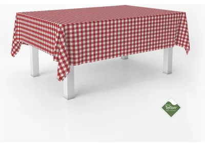 Tischdecke Vichy 240x140 cm rot, wasserdicht, schmutzabweisend