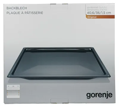 Produktbild von Backblech Kuchenblech Pizzablech 406x360x15mm emailliert Backofen Herd Gorenje 334774 für EVP411 EVP433 EVP434 EVP441 EVP443 EVP444 EVP454 K41 K42 K43 K44 K51 K53 K54 P41
