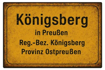 Produktbild von Blechschild 20x30cm Königsberg in Preußen Retro Metallschild Nostalgie Wanddeko historisches Stadtschild Geschenkidee AstraDesign