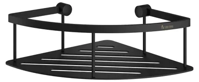 Produktbild von Smedbo SIDELINE - Eckseifenkorb, Schwarz, 200 x 200 mm, H 70 mm DB3031
