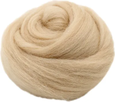 Produktbild von Filzwolle zum Trockenfilzen und Nassfilzen - Farbe Beige 20gr.