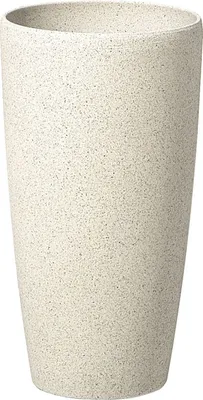 Produktbild von BELIANI Blumenkübel Beige 23 x 23 x 42 cm mit schlanker Form Rund Modernes Design