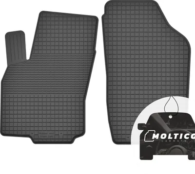Produktbild von Vorne Gummimatten mit Rand Auto Fußmatten Gummi Automatten Passgenau 2-teilig Set - passend für Nissan Navara III 2005-2015